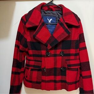 American Eagle wool blend pea coat. Medium